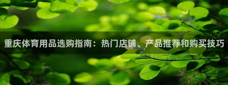 欧陆娱乐系统教程：重庆体育用品选购指南：热门店铺、产