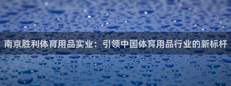欧陆娱乐登陆平台：南京胜利体育用品实业：引领中国体育