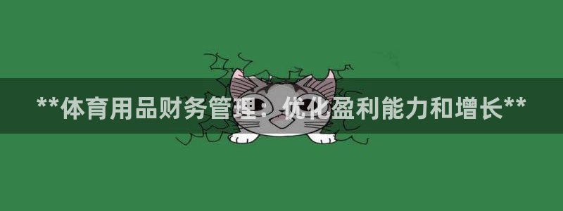 欧陆娱乐能赚钱吗：**体育用品财务管理：优化盈利能力