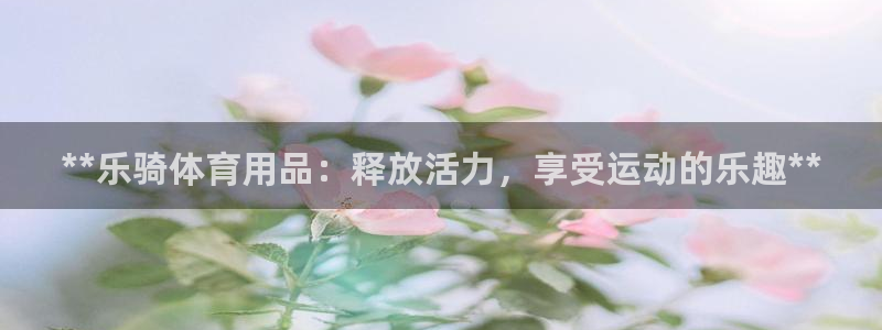 欧陆娱乐游戏：**乐骑体育用品：释放活力，享受运动的