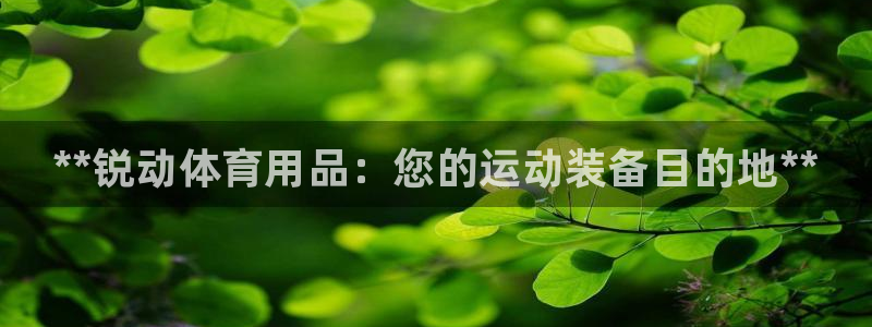 欧陆娱乐官网注册中心在哪：**锐动体育用品：您的运动